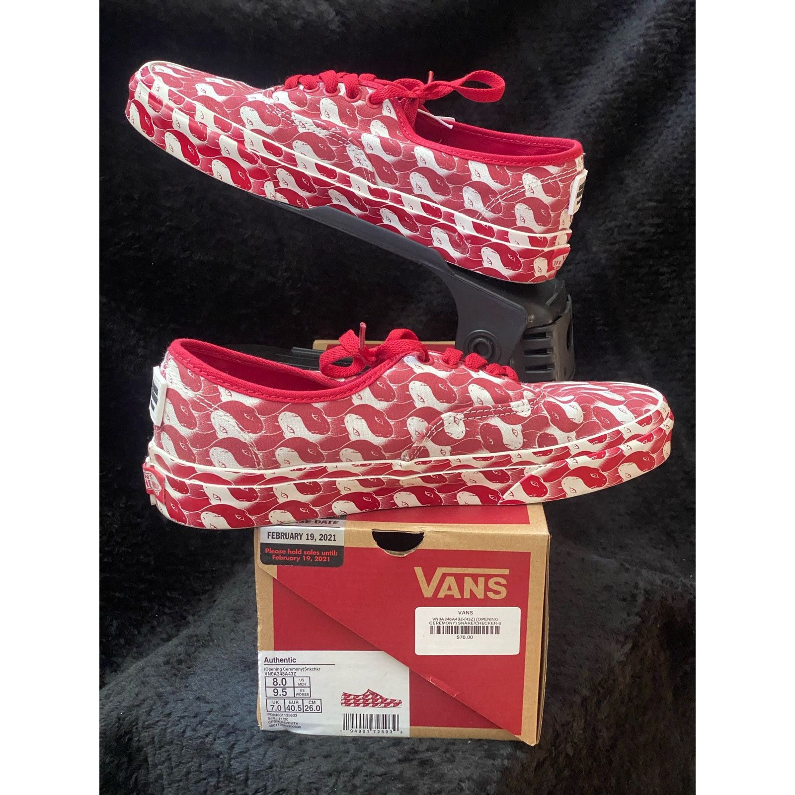 Opening Ceremony × Vans Vans Authentic Opening Ceremony Red Snake sz m8 w9.5 Size US 8 / EU 41 - 2 Thumbnail