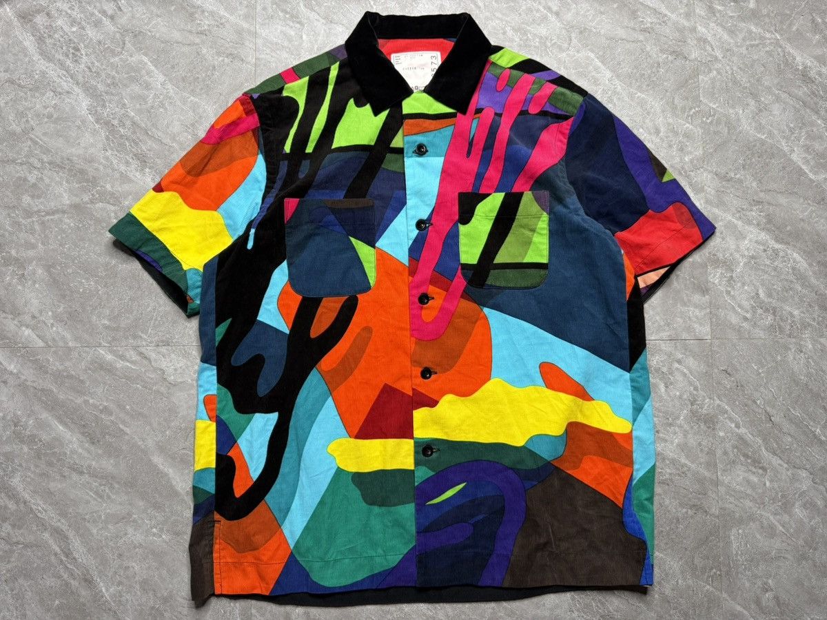 Sacai Sacai x Kaws F/W 21 “Wearable Art” Corduroy Button Up Shirt Size US S / EU 44-46 / 1 - 1 Thumbnail