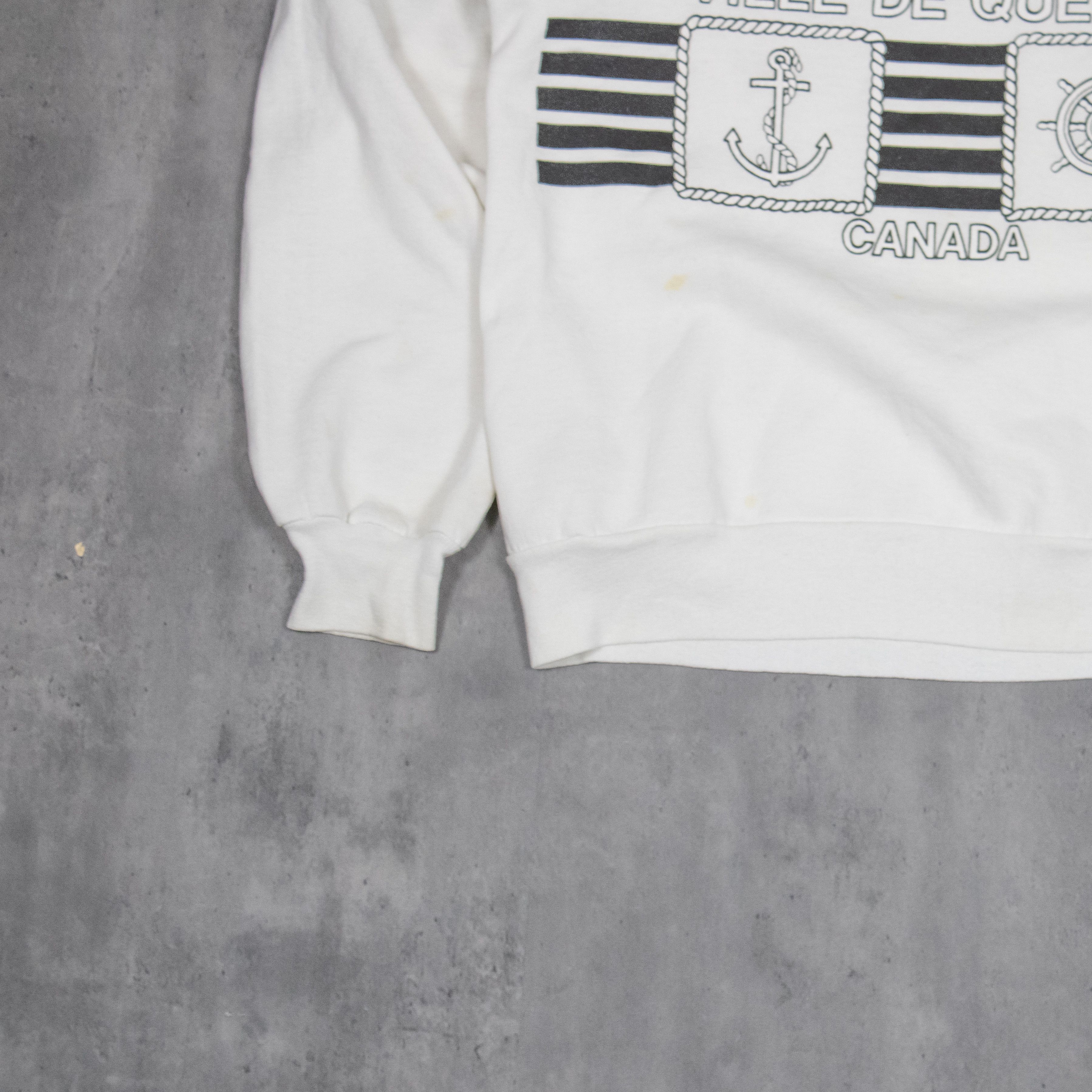 Vintage Vintage 1980's Ville De Quebec Half Zip Grey Sweater Size US L / EU 52-54 / 3 - 5 Thumbnail