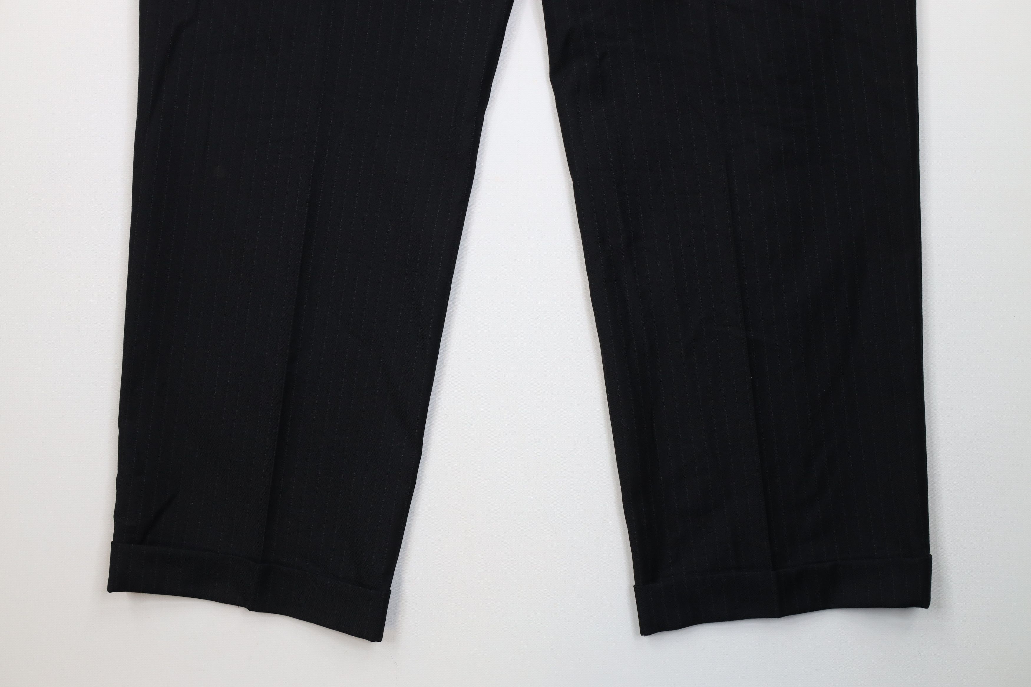 Vintage Vintage 90s Streetwear Wool Knit Wide Leg Chino Pants Black Size US 38 / EU 54 - 12 Thumbnail