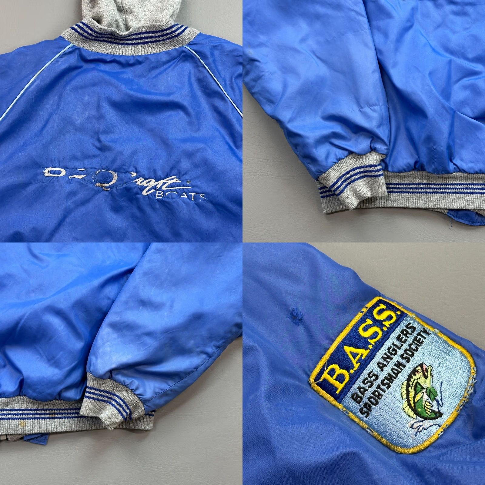Vintage VINTAGE King Louie Pro Fit Jacket Mens L Bomber USA Blue 90s Classic Outdoor Logo Zipper Hooded Pockets Satin Nylon Spring Fall Winter Size US L / EU 52-54 / 3 - 10 Thumbnail