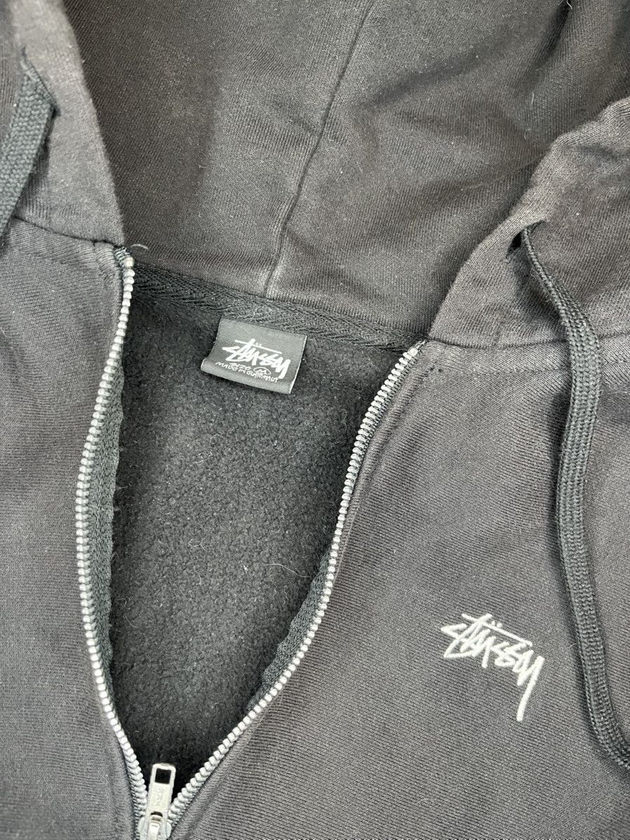 Stussy Black Basic Logo Stussy Hooded Zip Up Size US M / EU 48-50 / 2 - 3 Thumbnail