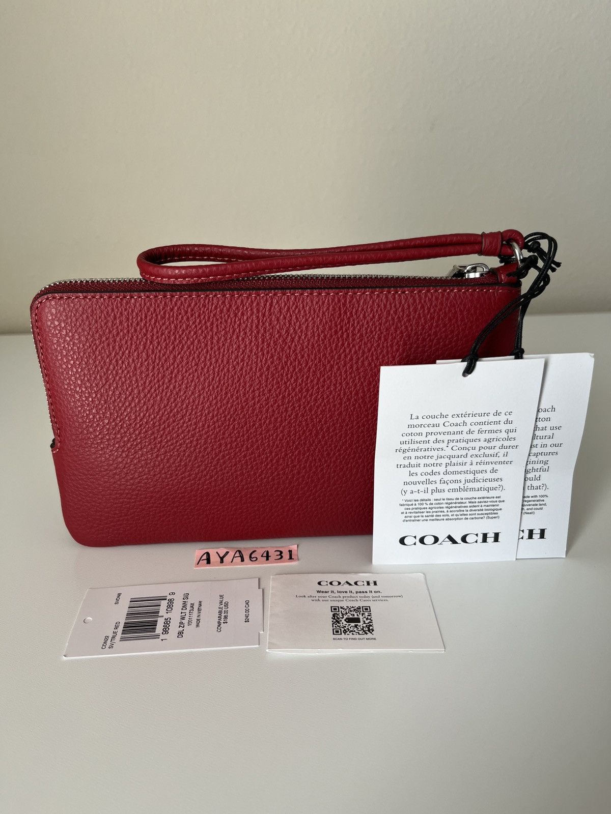 Coach Coach double zip wristlet in signature denim Size ONE SIZE - 3 Thumbnail
