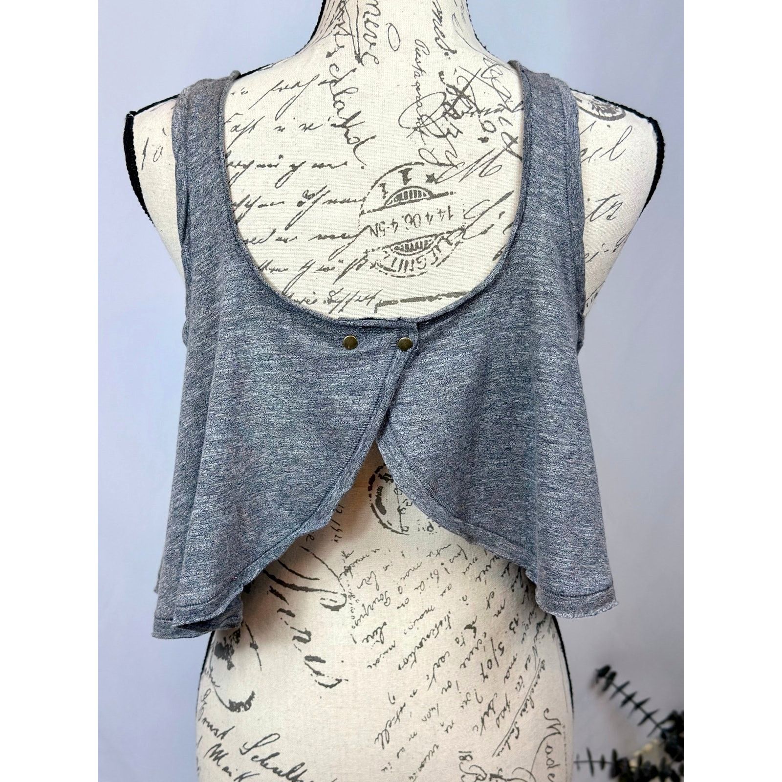Free People Free People Stevie Split Back Tank Gray XS Size XS / US 0-2 / IT 36-38 - 16 Thumbnail