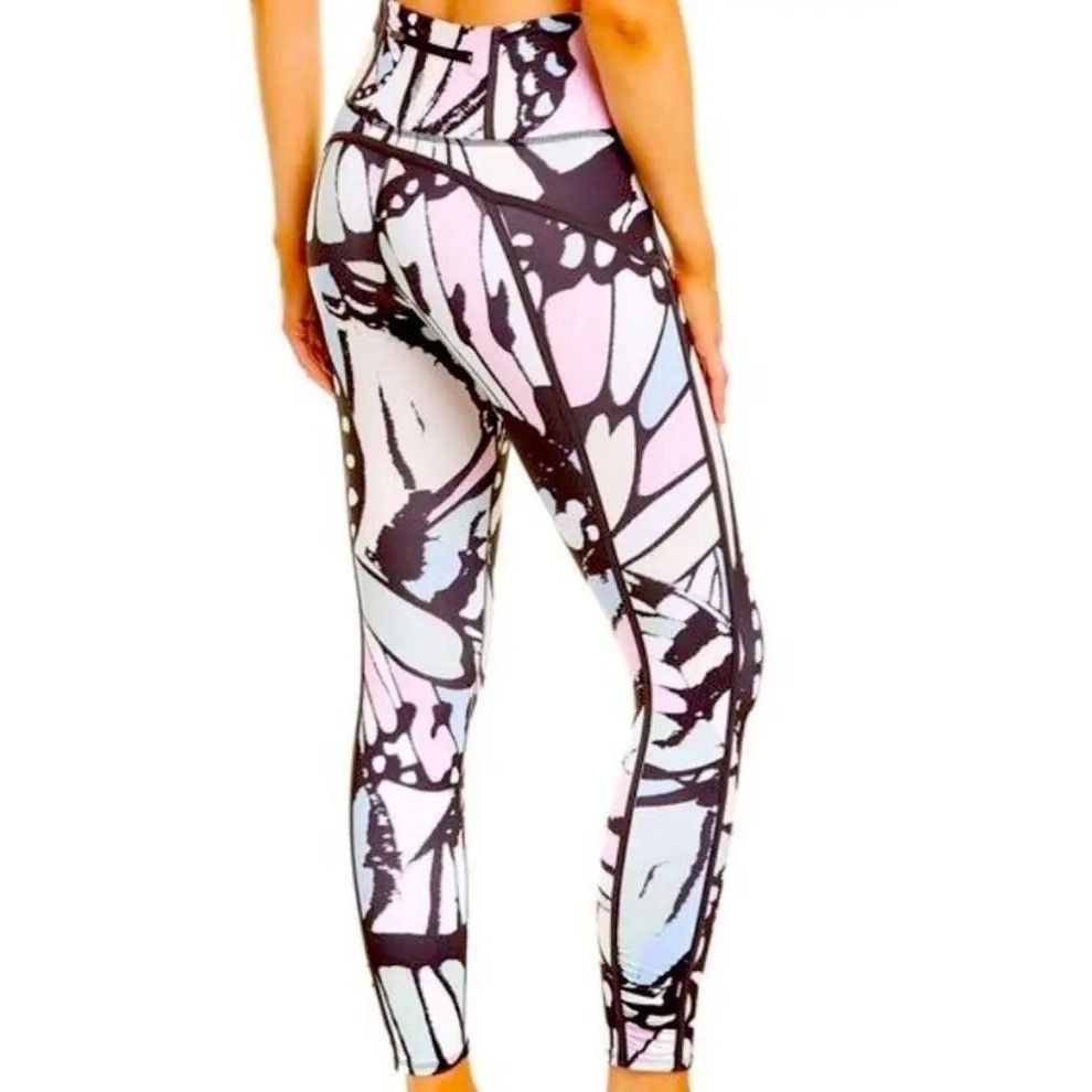 Other CCC Active Athletic Leggings Black Multi Color Abstract Prin Size 34" / US 12 / IT 48 - 1 Thumbnail