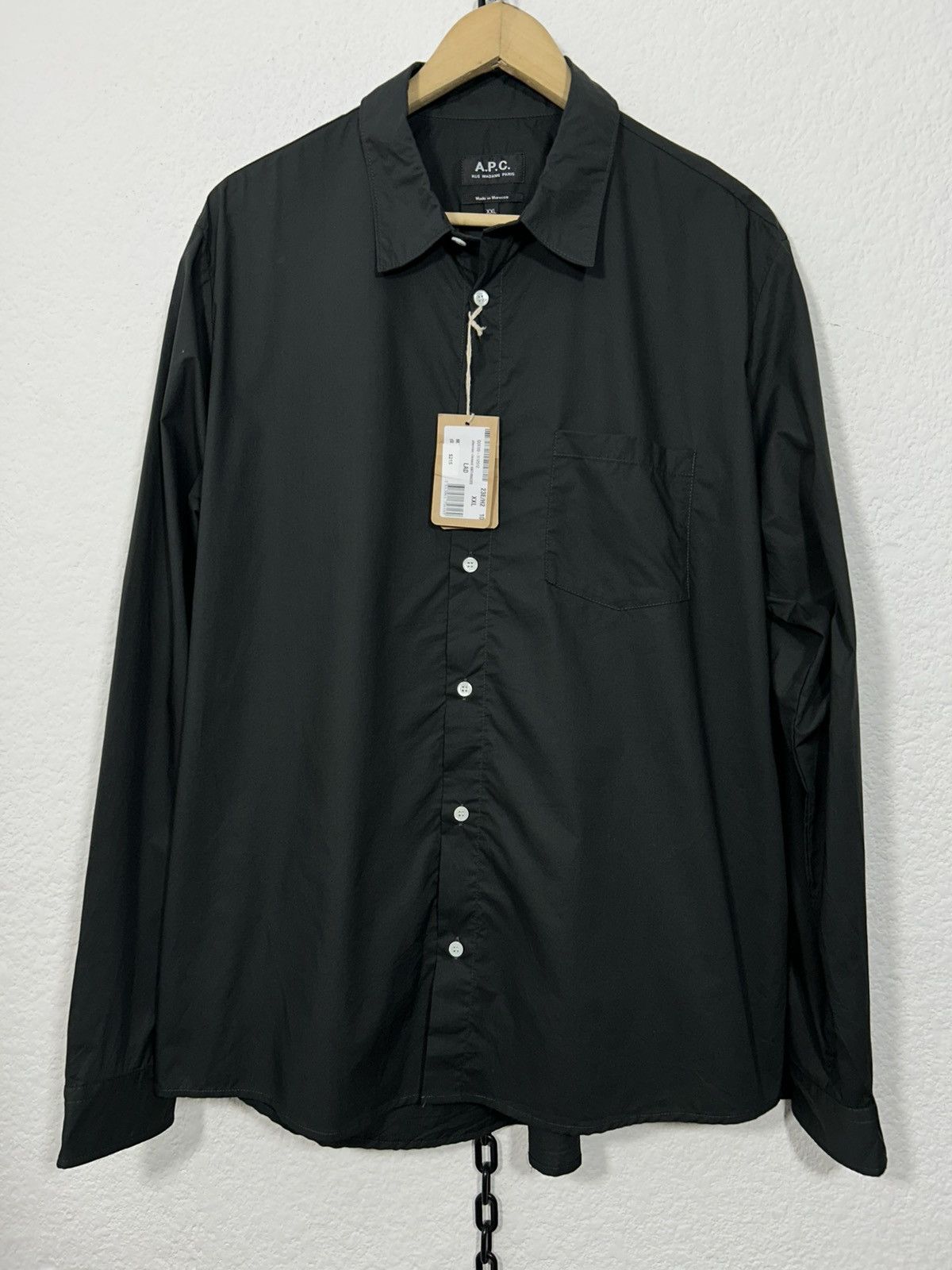 A.P.C. A.P.C. Chemise Clement Anthracite Size US XXL / EU 58 / 5 - 1 Thumbnail