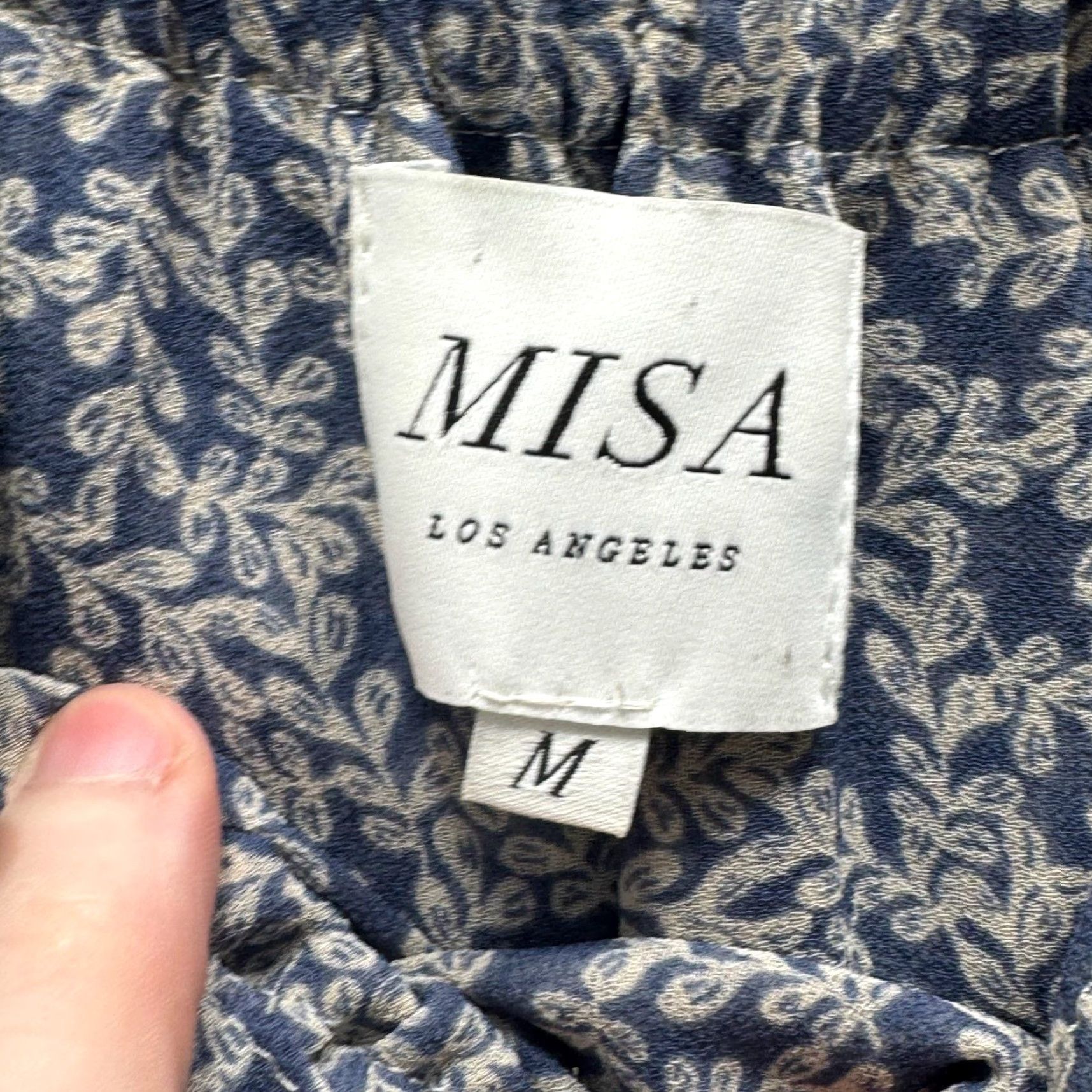 MISA Los Angeles Misa Los Angeles Floral Off the Shoulder Mini Dress Womens Medium Blue Ruffle Boho Spring Summer Size M / US 6-8 / IT 42-44 - 3 Thumbnail