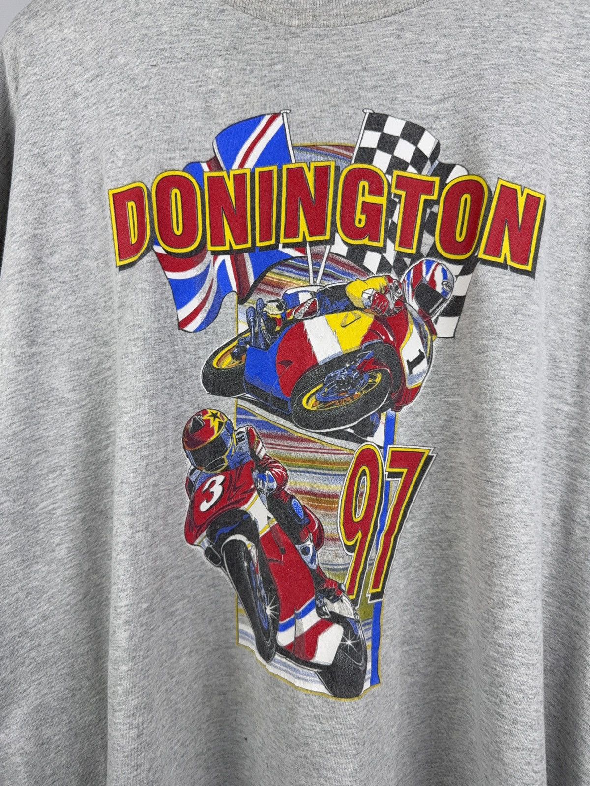 Other ⚡️Vintage 90s Crazy Donington 97 Rare Moto racing T-shirt Size US XL / EU 56 / 4 - 3 Thumbnail