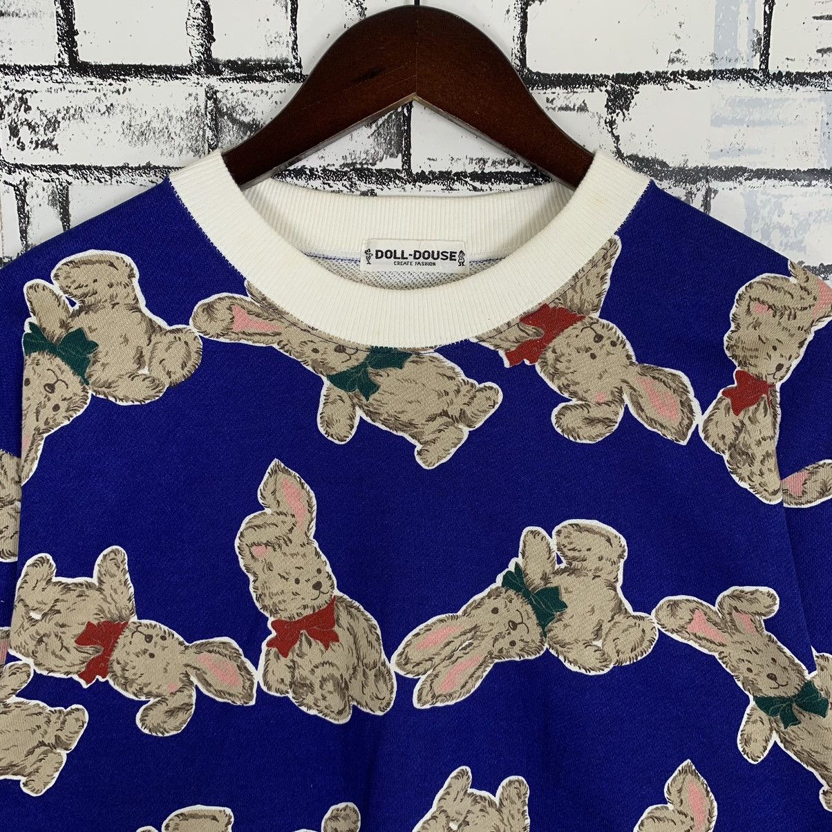 Vintage Doll-Douse Rabbit Full Print Sweatshirt Crewneck Size M / US 6-8 / IT 42-44 - 2 Thumbnail