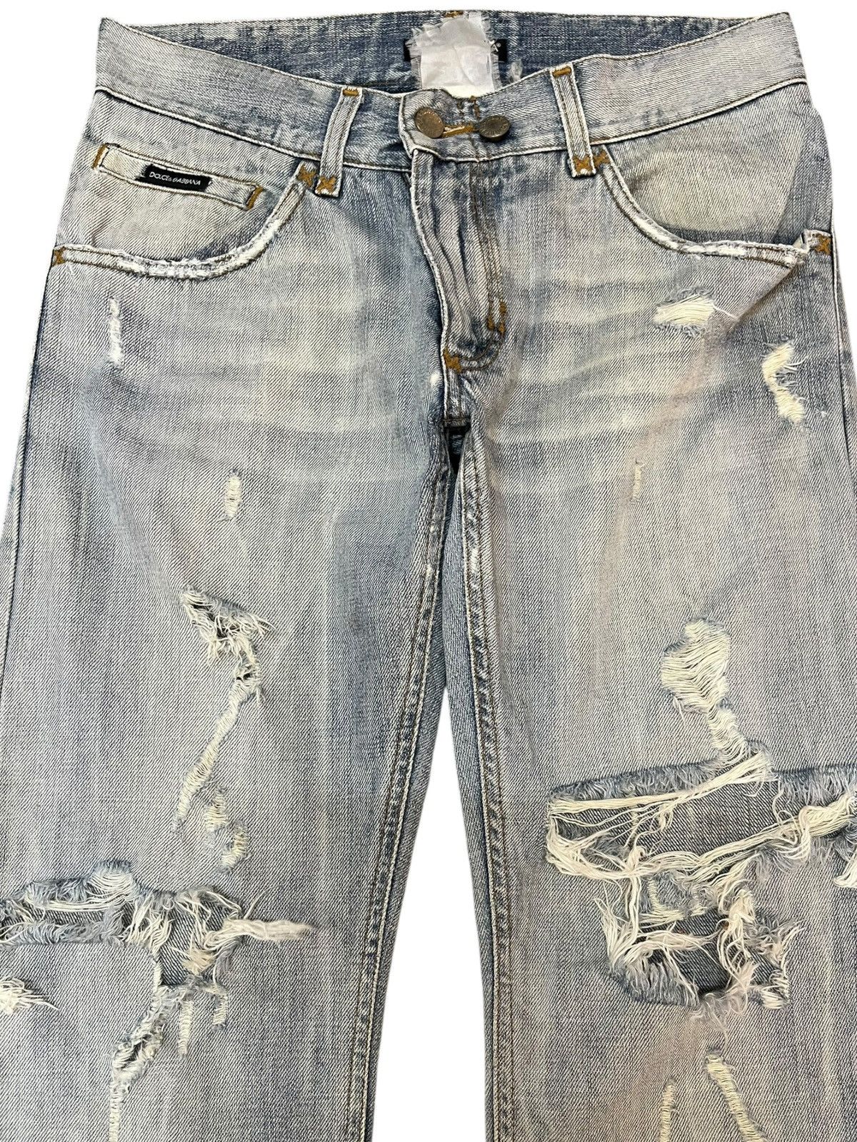 Dolce & Gabbana Vintage Dolce&Gabbana Double Zipper Ripped Distressed Denim Size US 31 - 2 Thumbnail