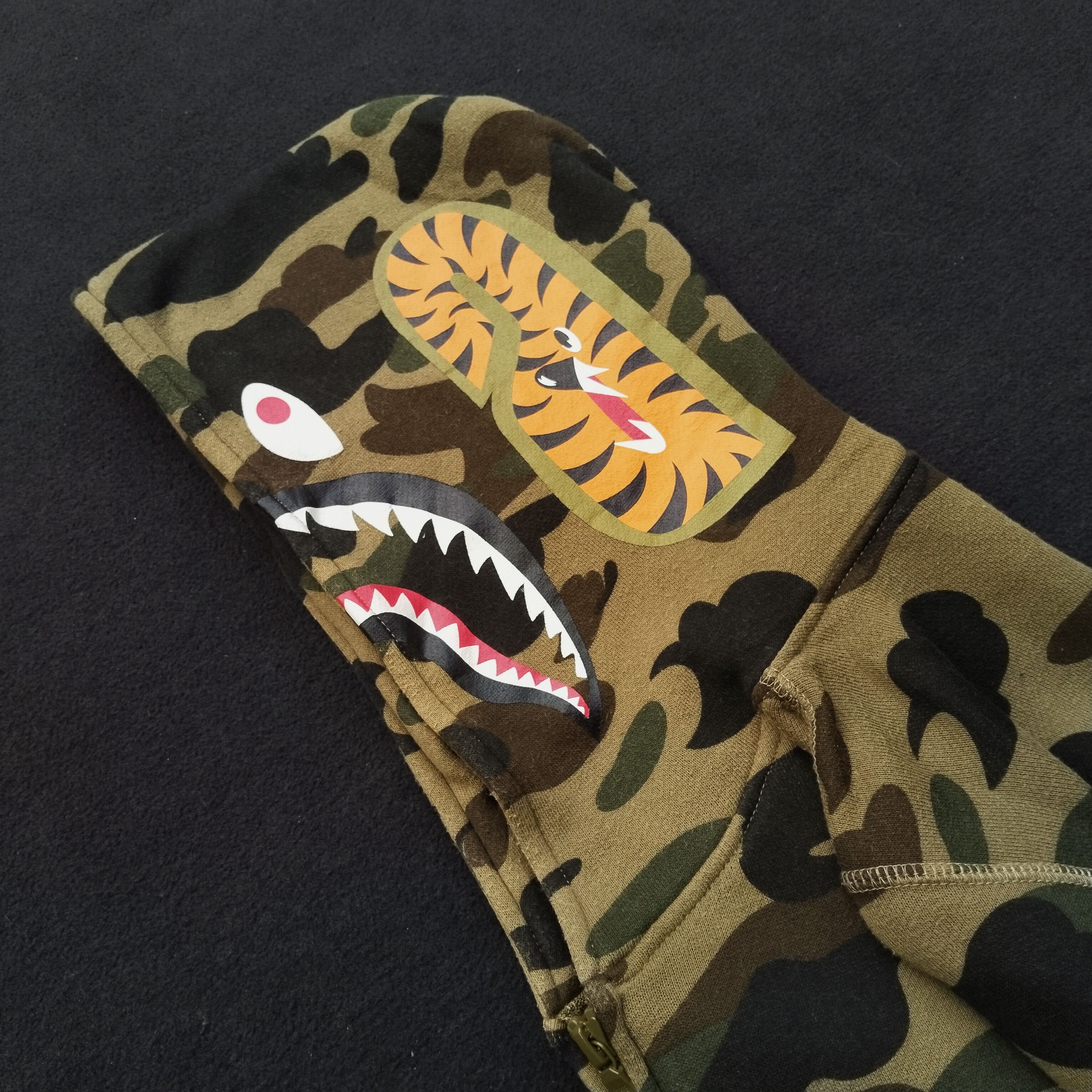 Bape Bape Kids Shark Camo Zip Hoodie Size ONE SIZE - 4 Thumbnail