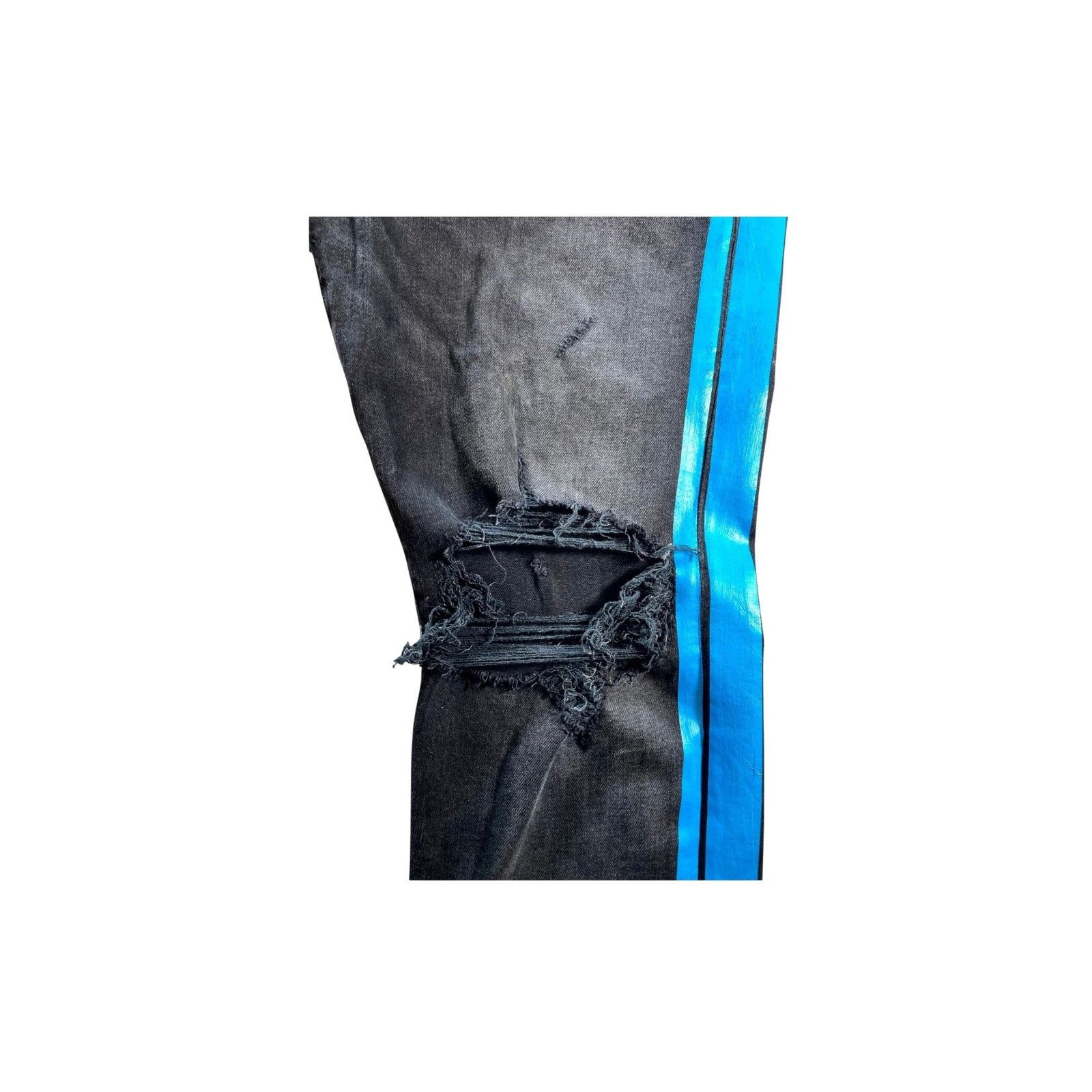Amiri Amiri Track Stripe Black & Blue Jeans Size US 38 / EU 54 - 3 Thumbnail