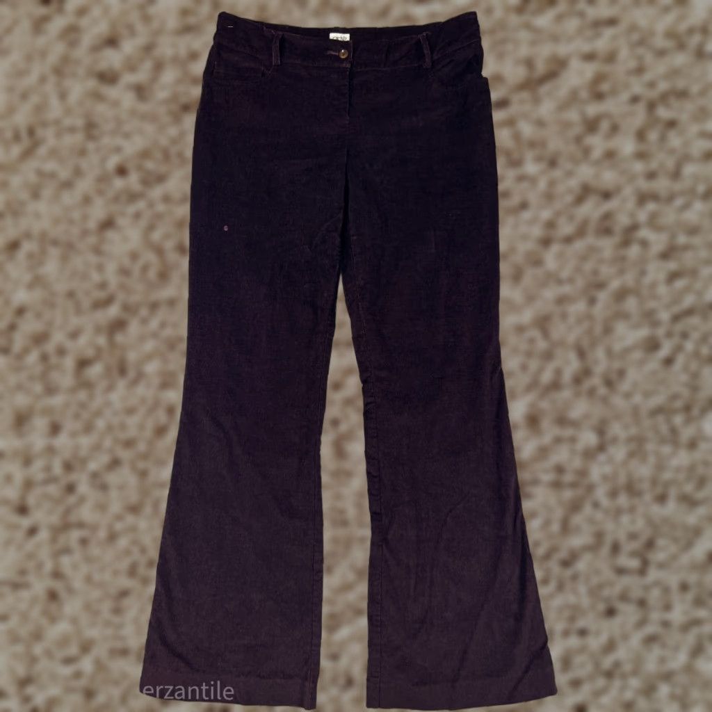 Vintage Cache Women's Flared Pants Size 8 Red Rayon Casual Chic 90s Style Size 30" / US 8 / IT 44 - 1 Thumbnail