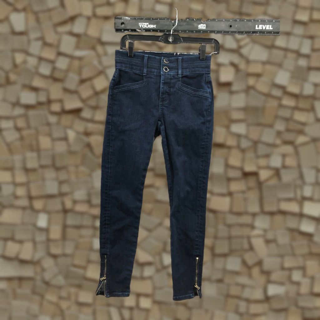 Loft LOFT Jeans Womens 0 Skinny Ankle Zip Dark Wash Blue Size 25" / US 0 / IT 36 - 1 Thumbnail