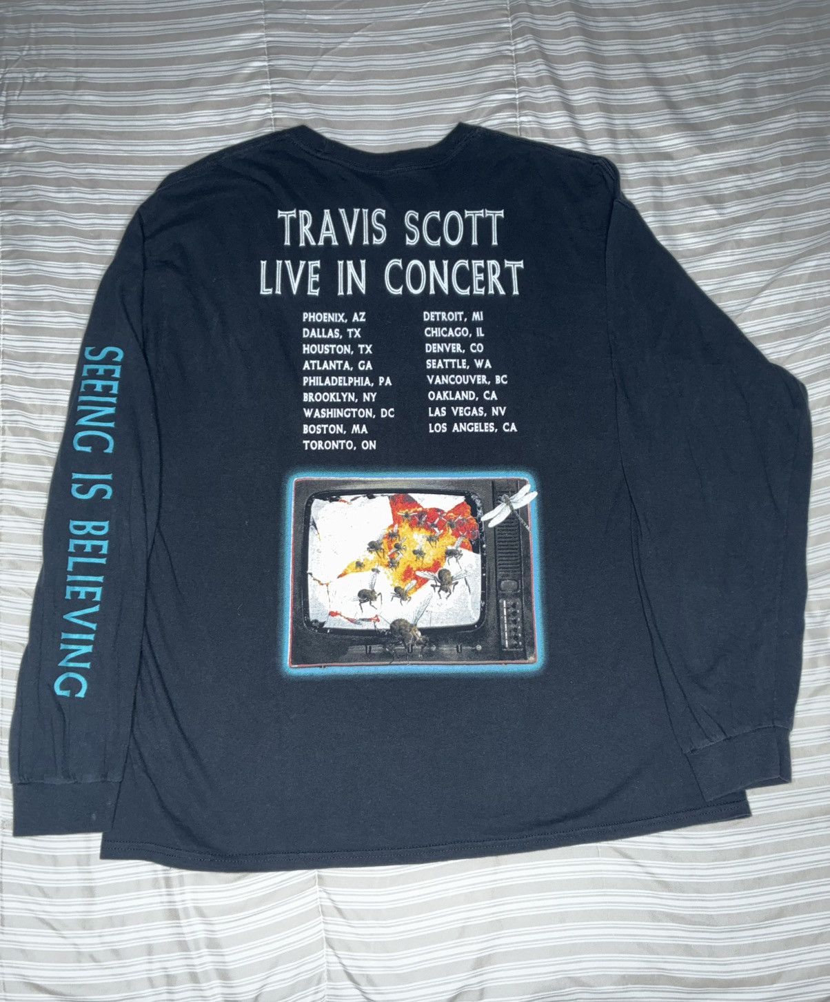 Travis Scott Travis Scott Seeing Is Believing Long Sleeve Tee Size US XL / EU 56 / 4 - 2 Thumbnail