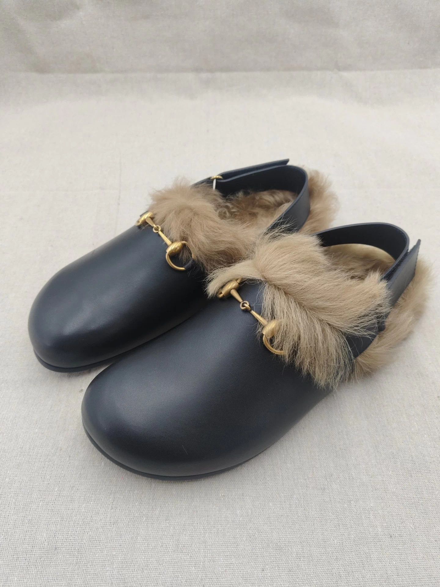 Gucci Gucci Horsebit Wool Lined Slides 43 (Final Price) Size US 10 / EU 43 - 2 Thumbnail