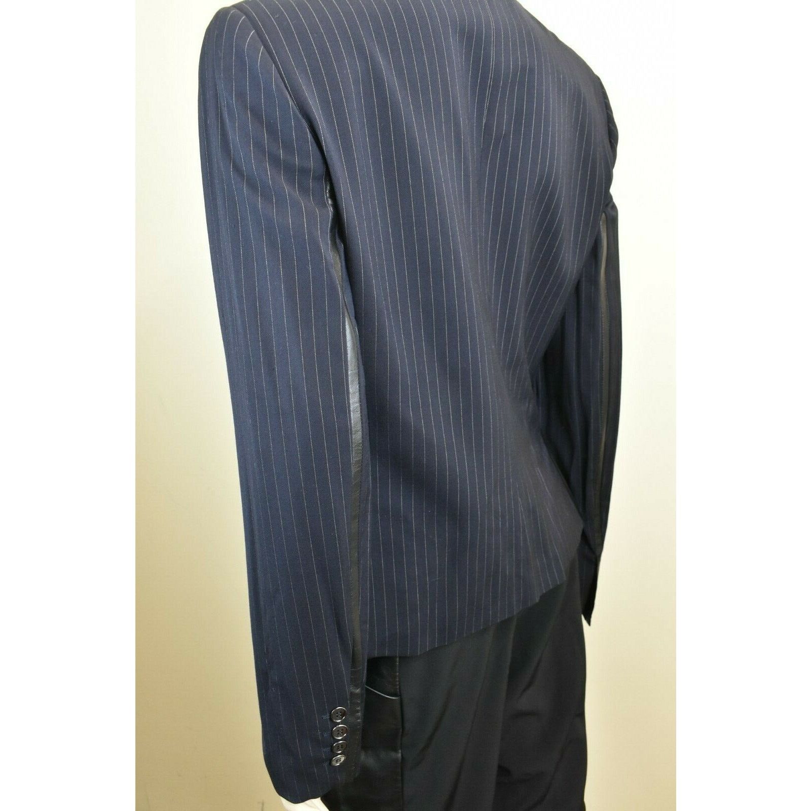 Dolce & Gabbana DOLCE GABBANA DARK NAVY STRIPE WOOL BUTTON BLAZER 50 US 16 Size XXL / US 16-18 / IT 52-54 - 5 Thumbnail