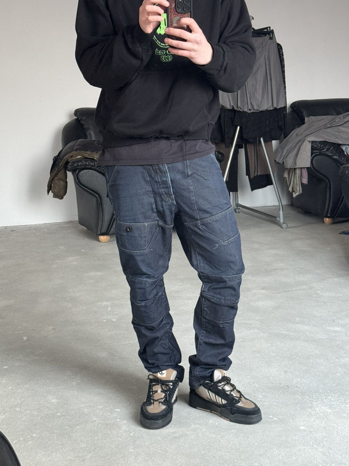 G-Star × If Six Was Nine × Vintage Vintage G Star Raw Waxed Jeans 33/01 Size US 34 / EU 50 - 5 Thumbnail