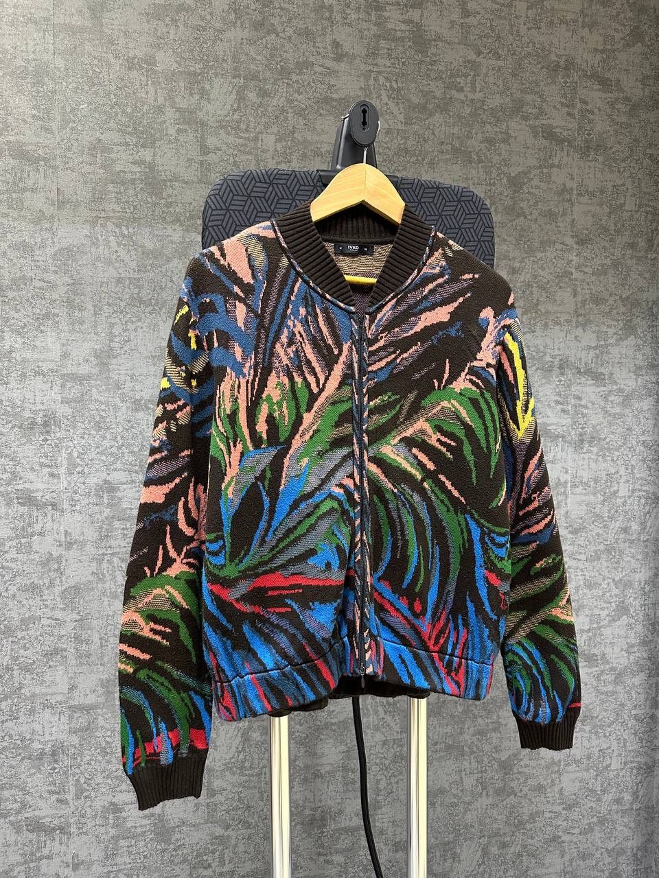 Vintage Vintage Ivko Full Zip Floral Cardigan Wool Sweater Size US M / EU 48-50 / 2 - 12 Thumbnail