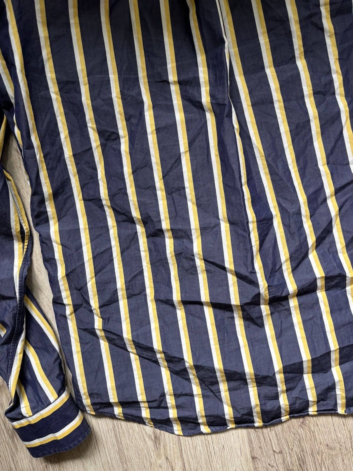 Maison Kitsune Maison Kitsuné Men’s Striped Shirt Size 38 Cotton Fox Logo Size US S / EU 44-46 / 1 - 21 Thumbnail
