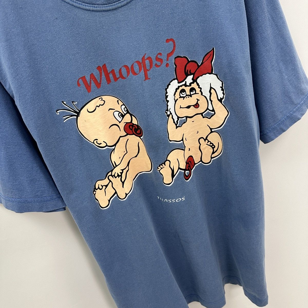 Vintage Vintage 90s Washed Whoops Baby tee humor y2l hype og Thassos Size US L / EU 52-54 / 3 - 6 Thumbnail