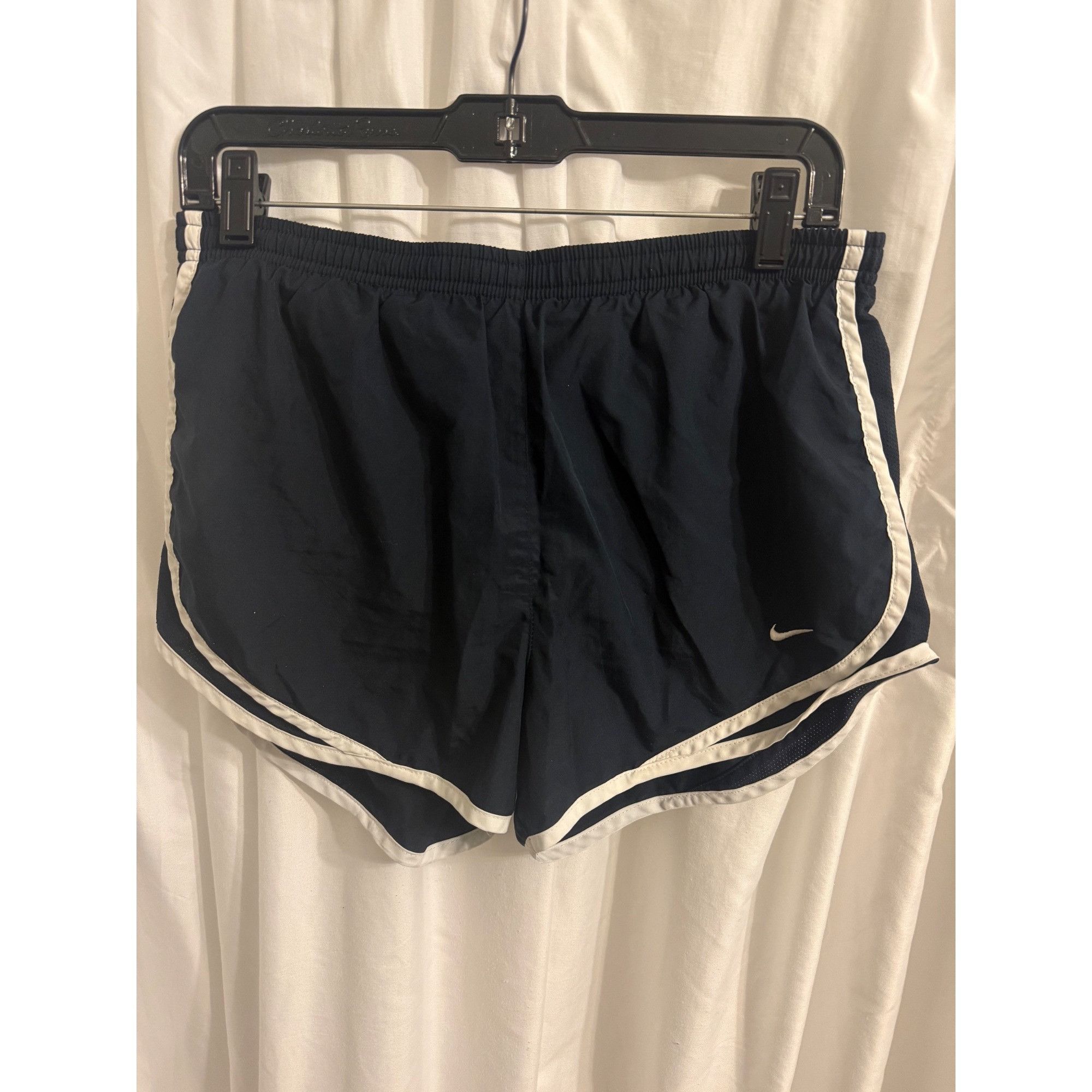 Nike Nike Dri-Fit Navy Blue Running Shorts With White Trim Womens Size 28" / US 6 / IT 42 - 1 Thumbnail