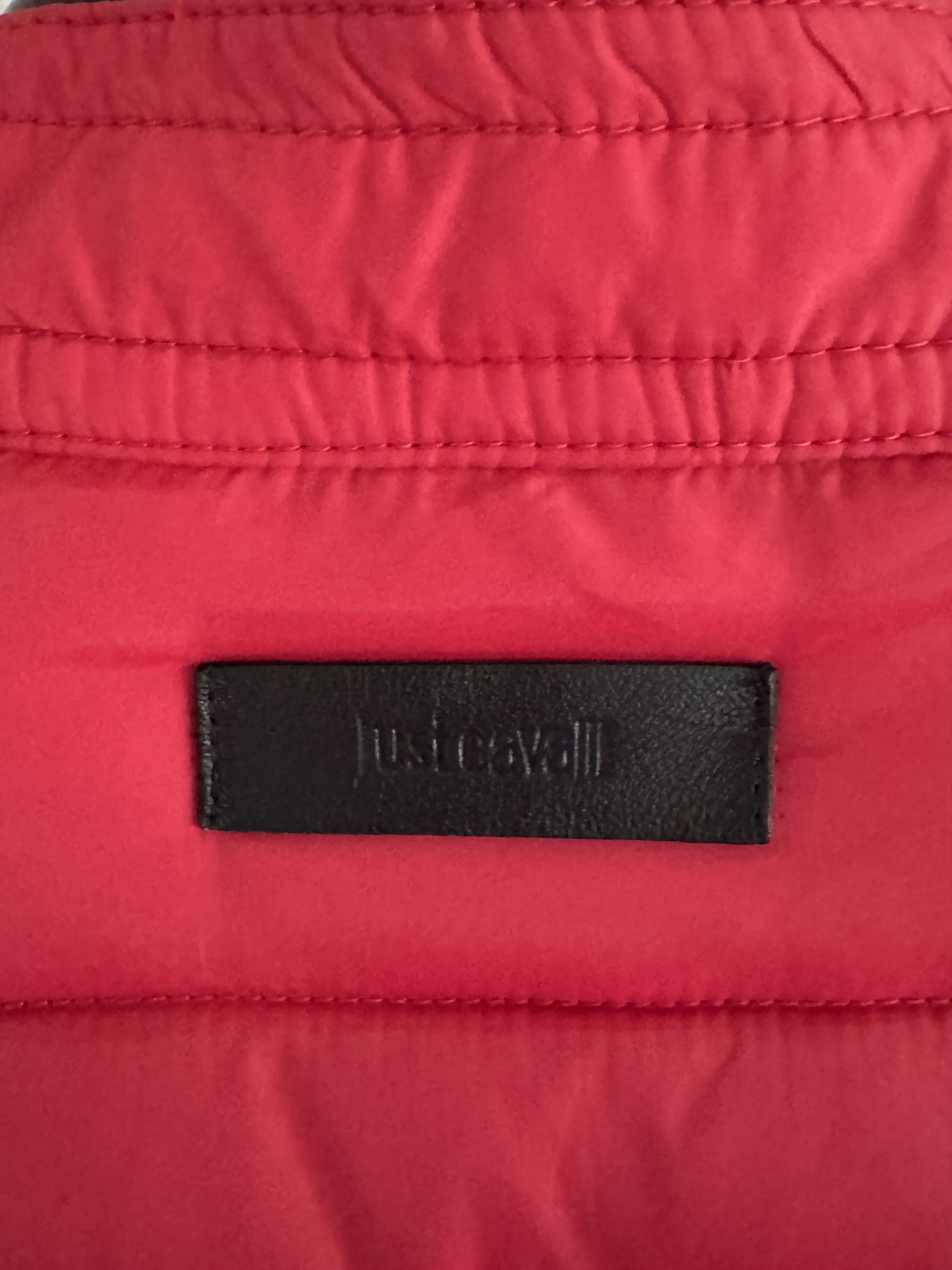 Just Cavalli Quilted Biker Down Jacket With Leather Shoulders Size US XL / EU 56 / 4 - 15 Thumbnail