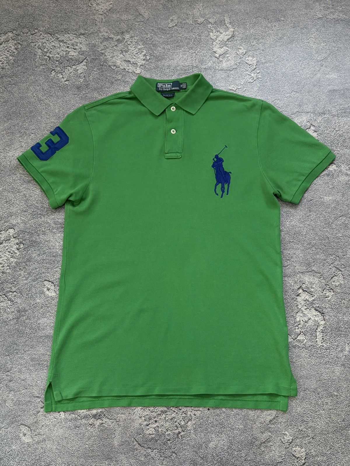 Barbour Polo Ralph Lauren Big Pony #3 Green Blue Logo Slim Fit M Size US M / EU 48-50 / 2 - 1 Thumbnail
