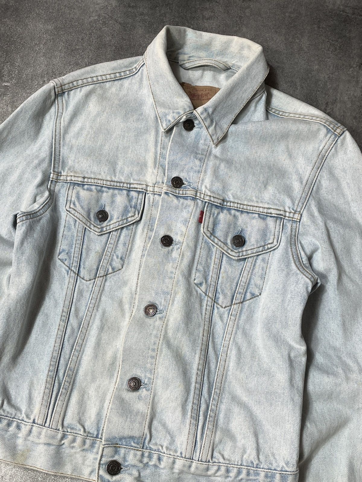 Levi's 🔥Offers🔥Levis Vintage Y2K Denim Jacket Rare Baby Blue Size XS / US 0-2 / IT 36-38 - 2 Thumbnail