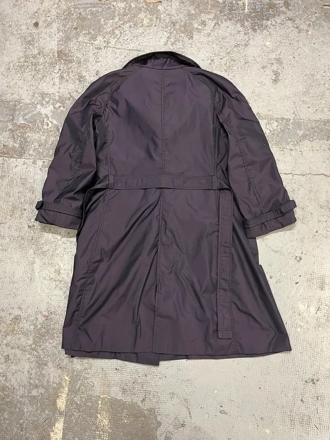 Armani Collezioni AW2010 Armani Collezioni Dark Purple Asymmetrical Light Trench Coat Size US S / EU 44-46 / 1 - 4 Thumbnail