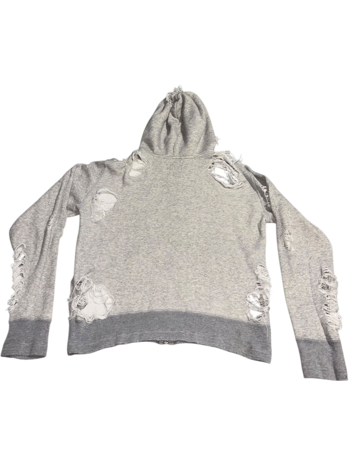 Maison MIHARA YASUHIRO S 46 Mihara Yasuhiro Distressed Zip Hoodie Jacket Gray vtg Size US S / EU 44-46 / 1 - 2 Thumbnail