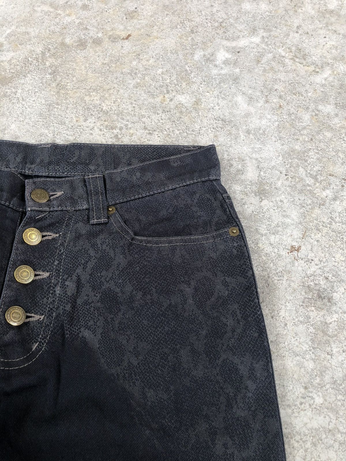 Tornado Mart Tornado Mart Flared Jeans Snake Skin Wax Jeans Size US 29 - 15 Thumbnail