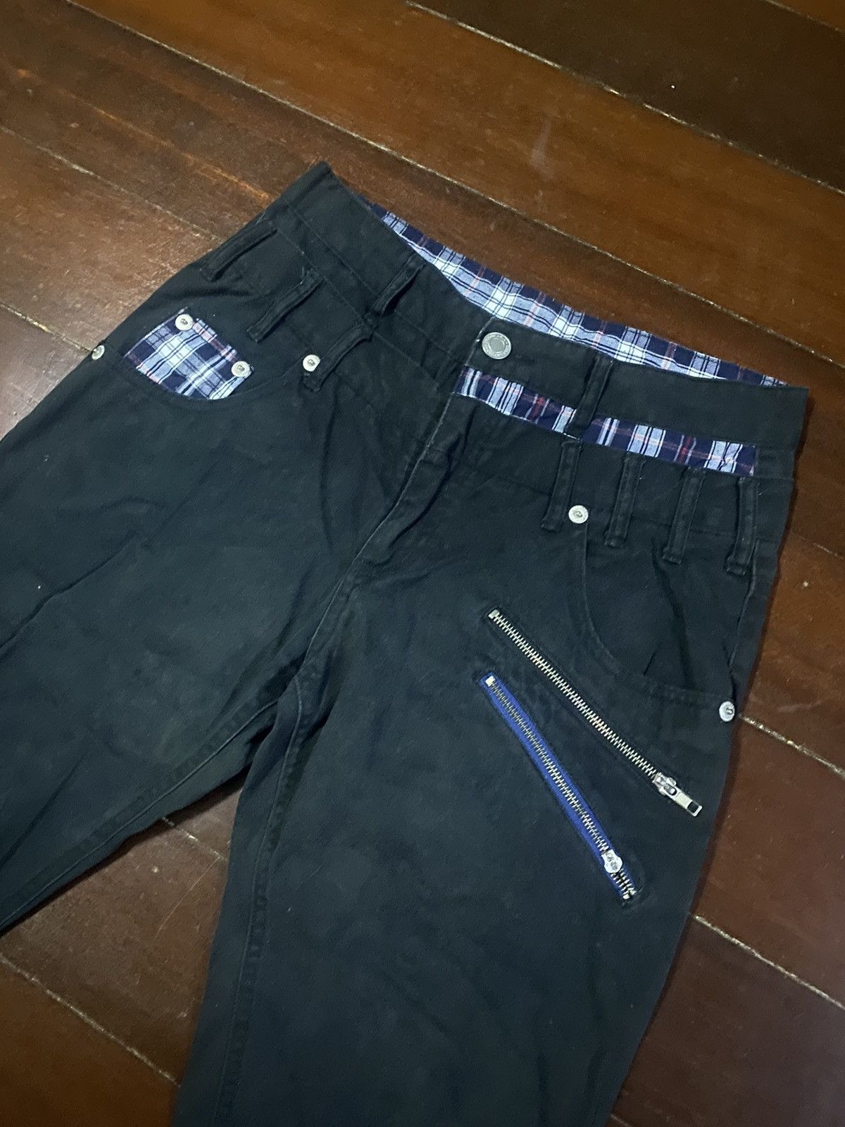 Designer × Japanese Brand Fire double focus streetwear zipper double waist Size US 31 - 4 Thumbnail
