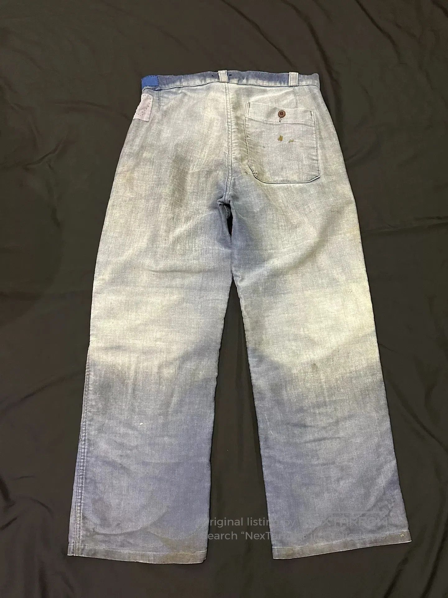 Vintage vintage french workwear denim pants. Size US 32 / EU 48 - 6 Thumbnail