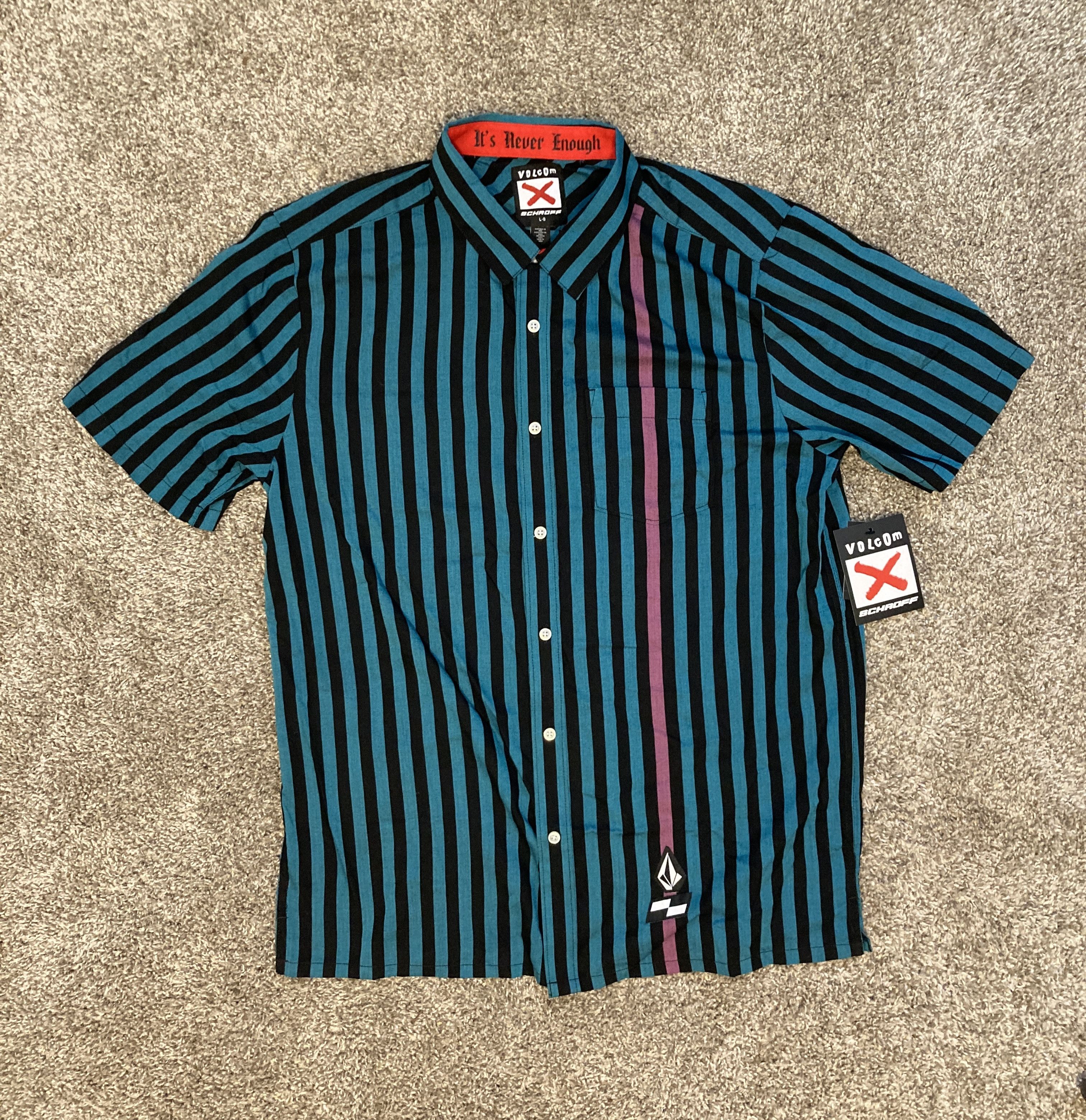 Volcom Volcom x Schroff men's striped short sleeve shirt Size US L / EU 52-54 / 3 - 1 Thumbnail