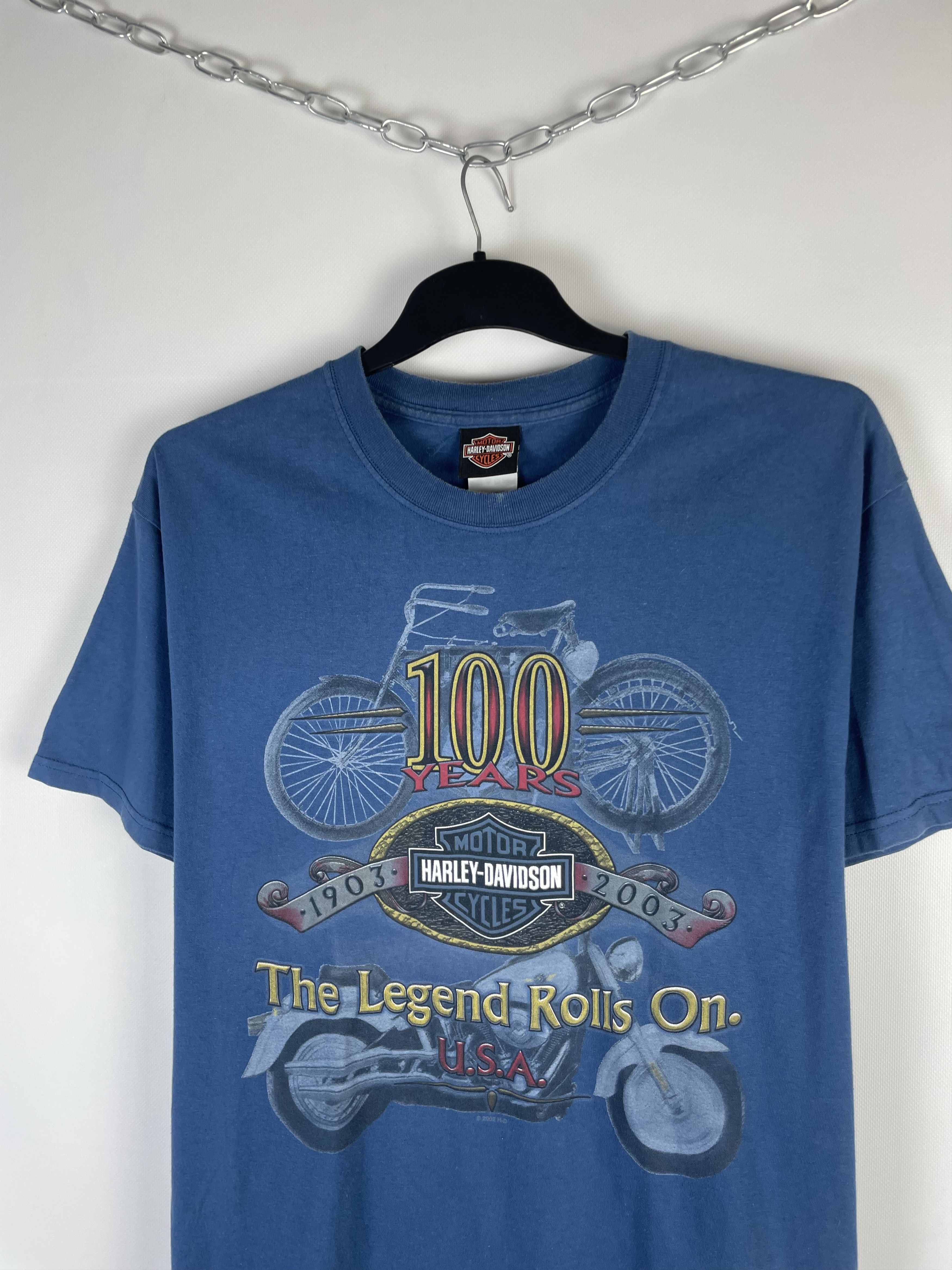 Harley Davidson Vintage HARLEY DAVIDSON Tee Graphic T-Shirt Size US L / EU 52-54 / 3 - 3 Thumbnail
