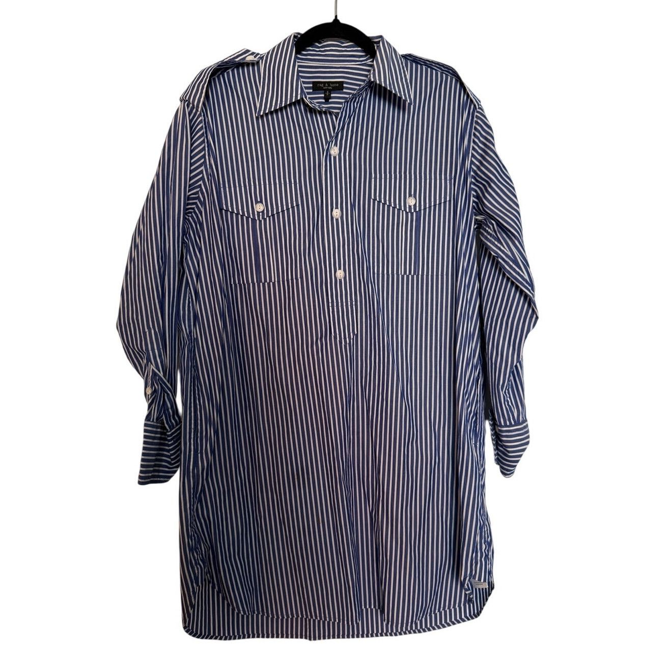 Rag & Bone Rag & Bone Nadine Striped Mini Shirt Dress Size S / US 4 / IT 40 - 1 Thumbnail