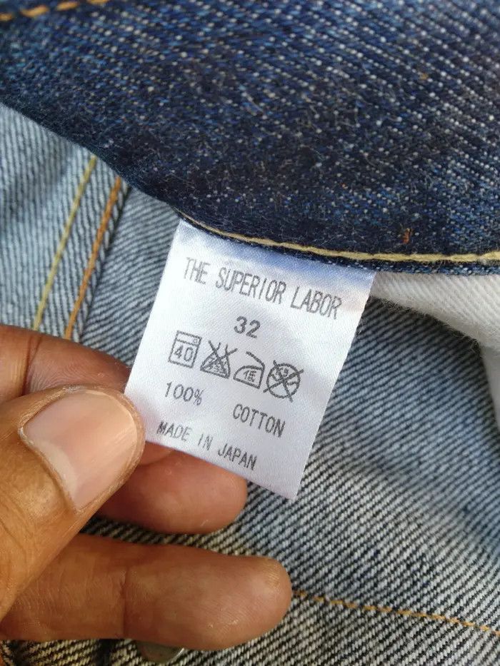 Japanese Brand × Jean × Vintage Vintage The Superior Labor Selvedge Redline Japan Jeans Size US 32 / EU 48 - 9 Thumbnail
