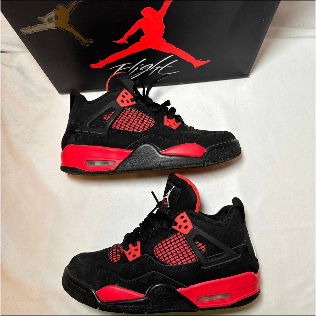 Jordan Brand × Nike Size 6 - Nike Air Jordan 4 Retro GS Red Thunder Men's Shoes Size US 6 / EU 39 - 2 Thumbnail