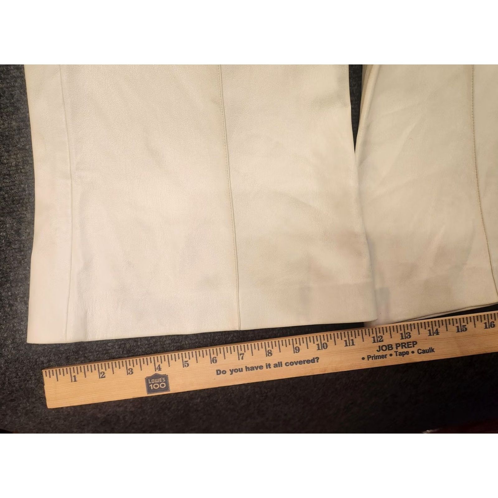 Alice + Olivia Alice + Olivia Pants Womens 0 White Leather Look High Rise Flare Pockets Read Size 25" / US 0 / IT 36 - 7 Thumbnail