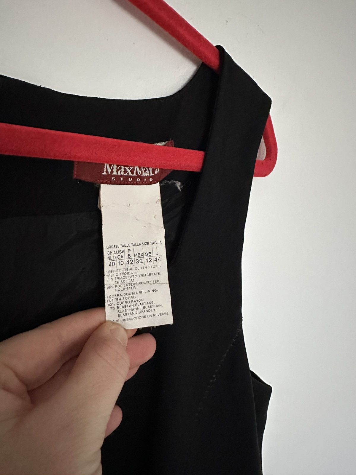 Max Mara Mac Mara black dress luxury item Size L / US 10 / IT 46 - 6 Thumbnail