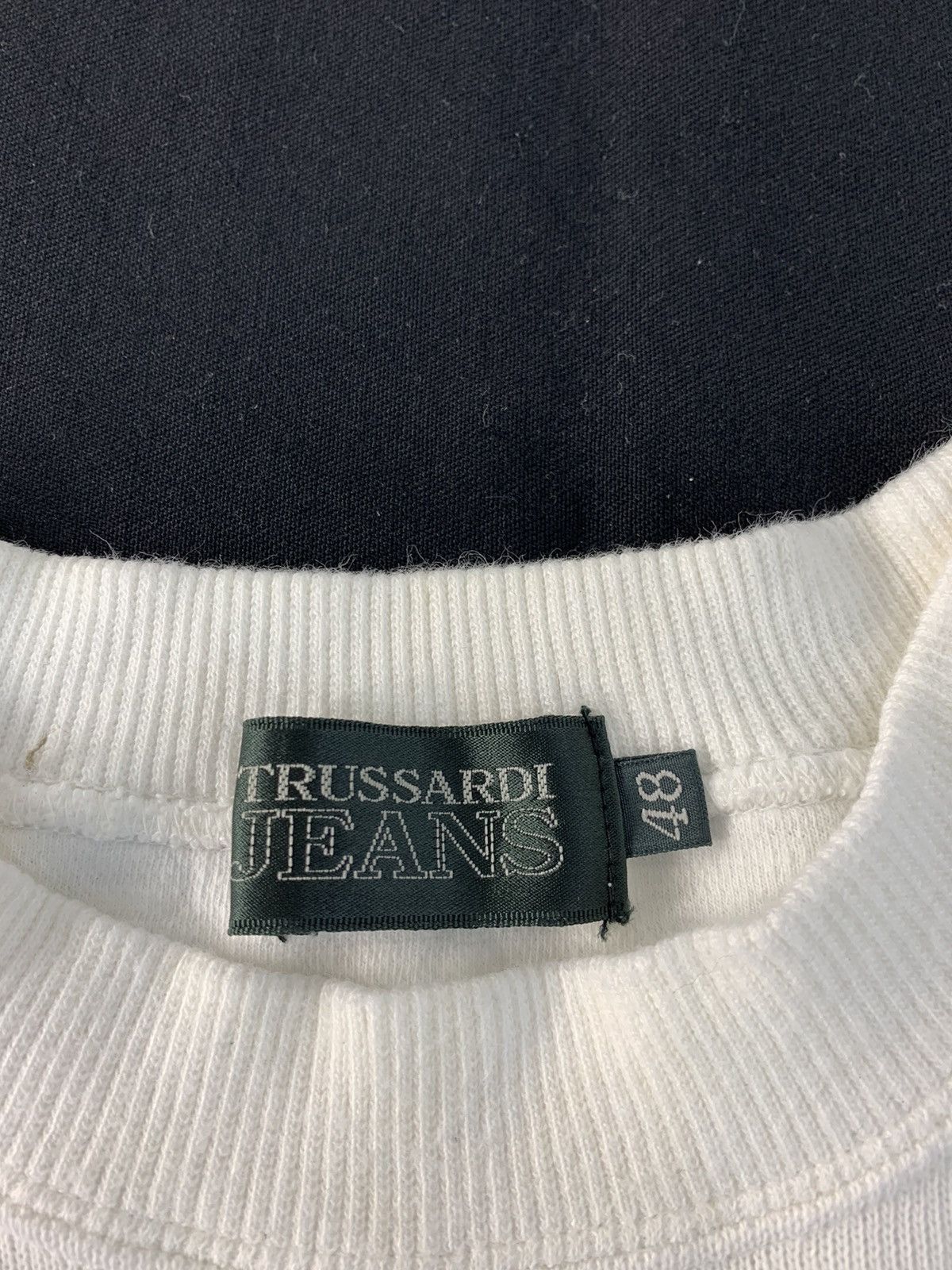 Trussardi 90s Trussardi Jeans Crewneck Sweatshirt Black Block Design Size US L / EU 52-54 / 3 - 4 Thumbnail