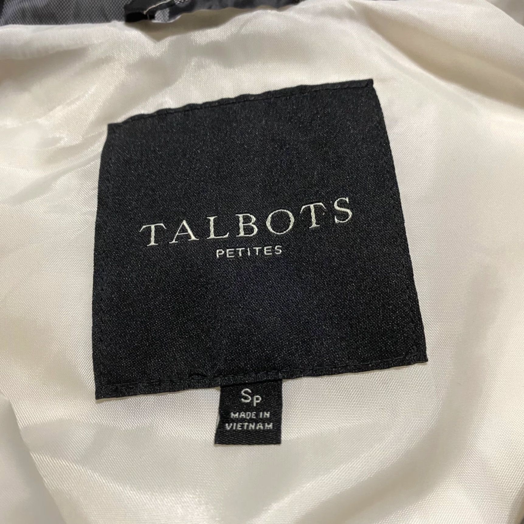 Talbots Talbots Womens Vest PS Black Plaid Quilted Down Full Zip Snap Button Size S / US 4 / IT 40 - 3 Thumbnail