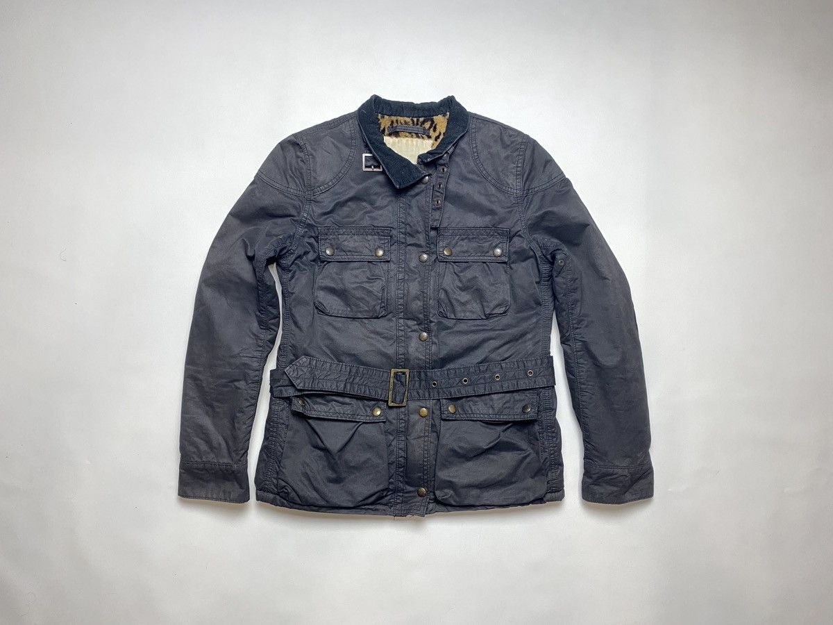 Denim & Supply Ralph Lauren Ralph Lauren Denim Supply Waxed Jacket Canvas Moto Dark Gr Size S / US 4 / IT 40 - 1 Thumbnail
