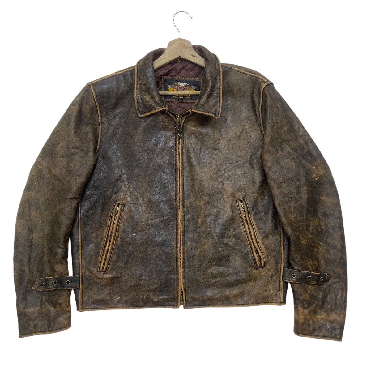 Harley Davidson Vintage Harley Davidson Motorcycle Cafe Racer Biker Jacket Size US M / EU 48-50 / 2 - 3 Thumbnail