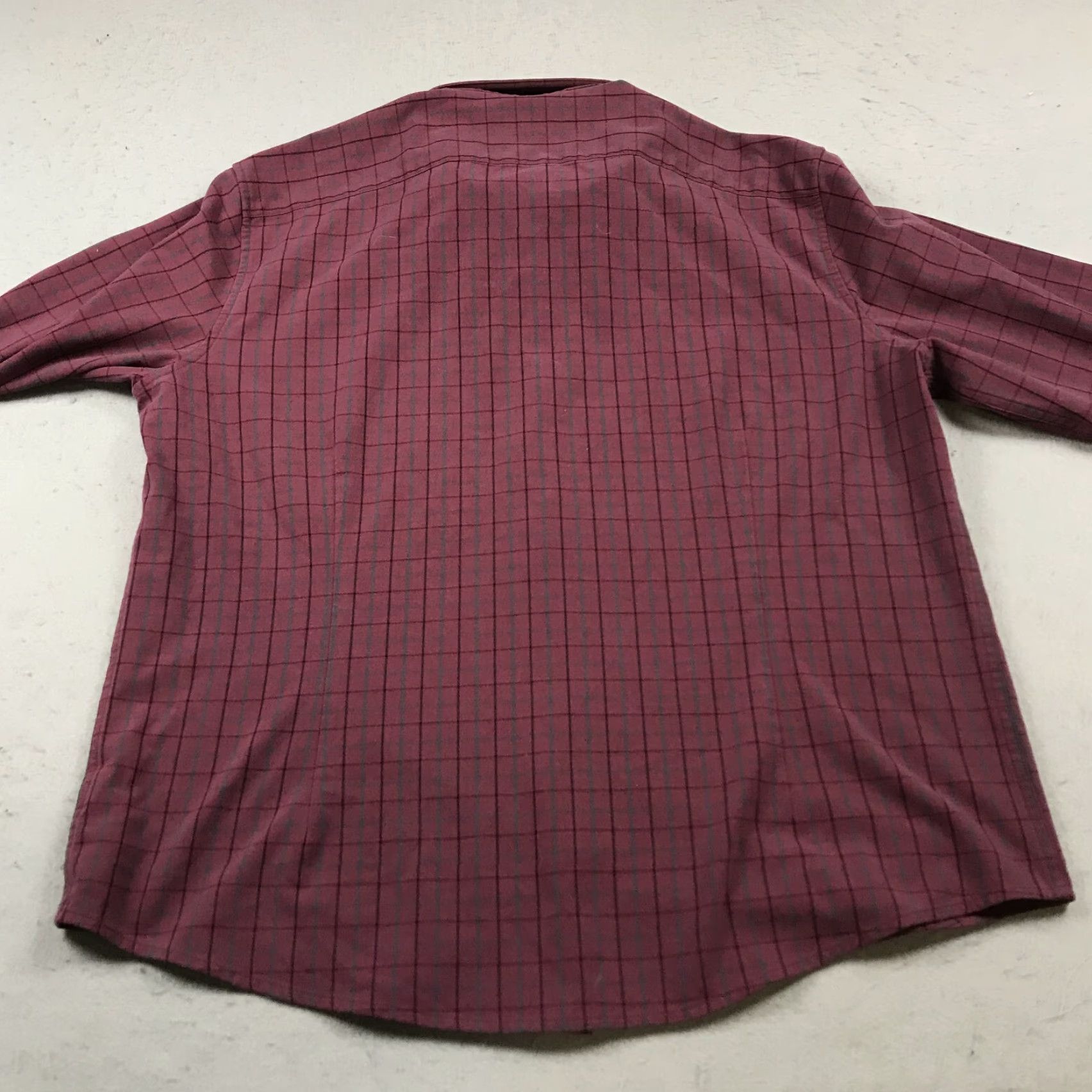Mizzen+Main Mizzen and Main Shirt Mens 2XL Trim Purple Maroon Check Performance Rayon Blend Size US XXL / EU 58 / 5 - 6 Thumbnail