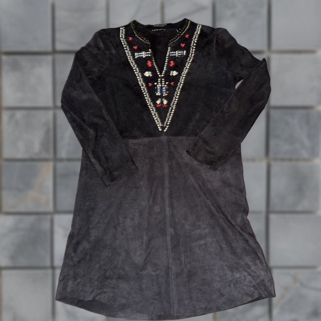 Madison Madison Scotch And Soda Dress Suede Black Women Short Size 1 Regular Size XS / US 0-2 / IT 36-38 - 1 Thumbnail