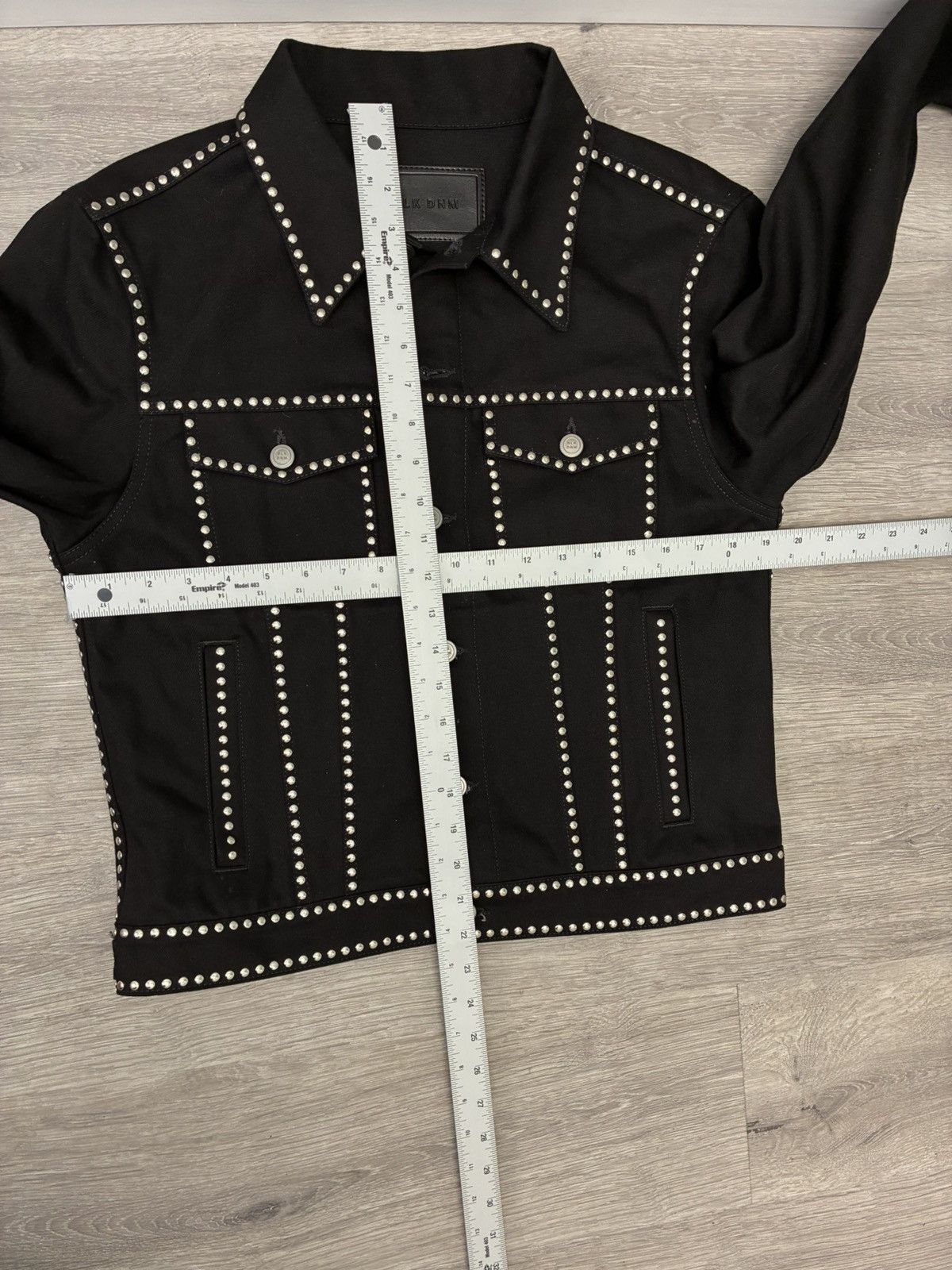 Blk Dnm Denim studded jacket 75 size EU 46 USA 36 medium Size US S / EU 44-46 / 1 - 14 Thumbnail