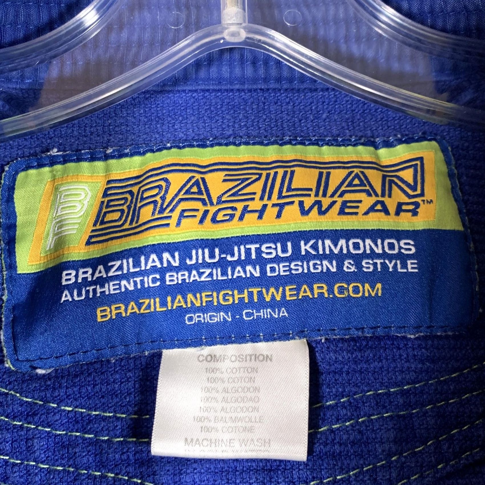 Vintage Brazilian Fightwear Jacket Mens L Blue Jiu Jitsu Gi Kimono Uniform Size US L / EU 52-54 / 3 - 6 Thumbnail
