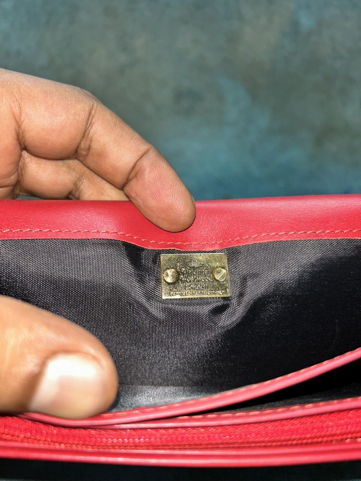 Vivienne Westwood London Embossed Monogram Orb Red Long Zip Wallet Size ONE SIZE - 9 Thumbnail